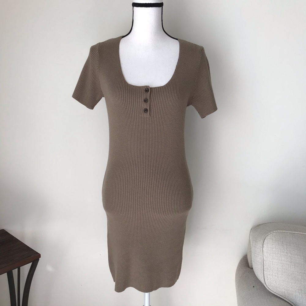 UO Lily Button Down Bodycon Mini Dress - Picture 3 of 6